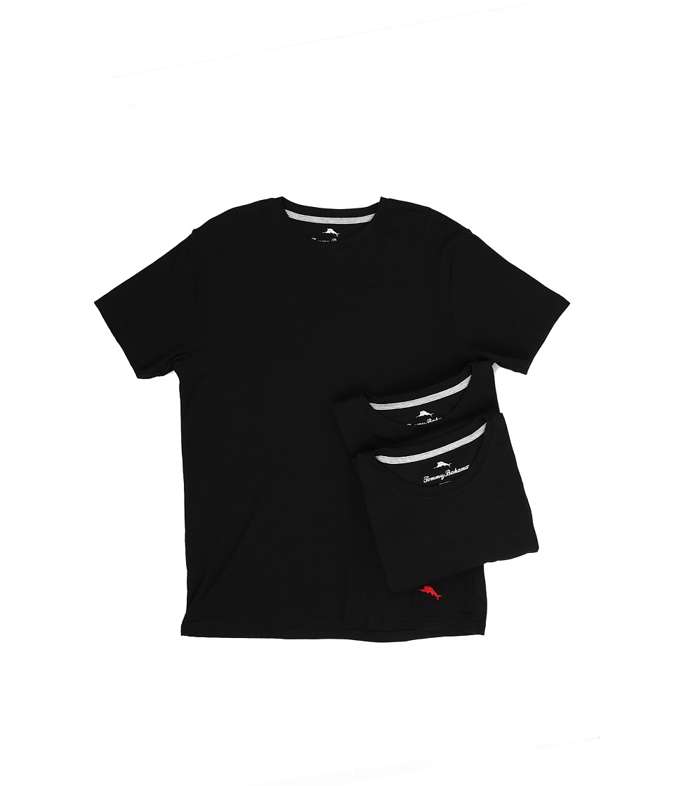 Tommy Bahama Breathe Easy Crew Neck T-Shirt 3-Pack (Black) Men