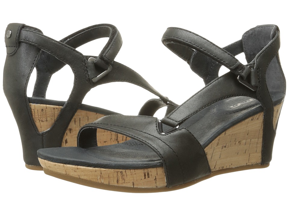 Teva Capri Wedge (Pearlized Black) Women