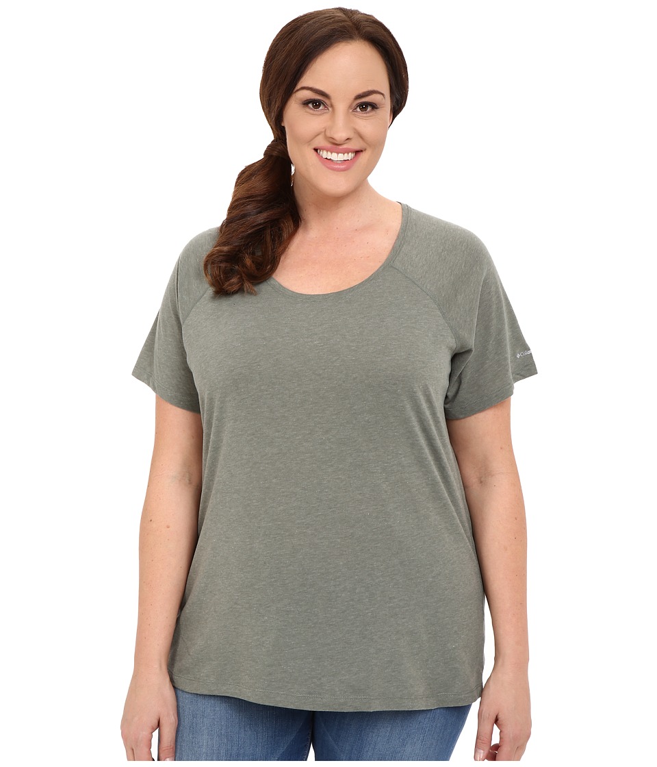 Columbia Plus Size Silver Ridge Zerotm Short Sleeve Shirt (Cypress Heather) Women