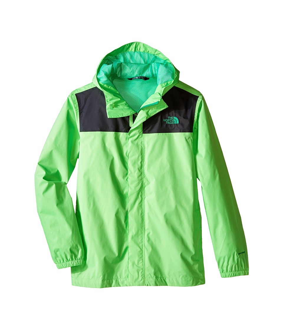 The North Face Kids - Zipline Rain Jacket (Little Kids/Big Kids) (Electric Mint Green) Boy