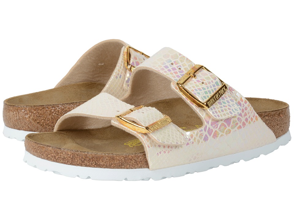 Birkenstock Arizona (Shiny Snake Cream Birko-Flor ) Women