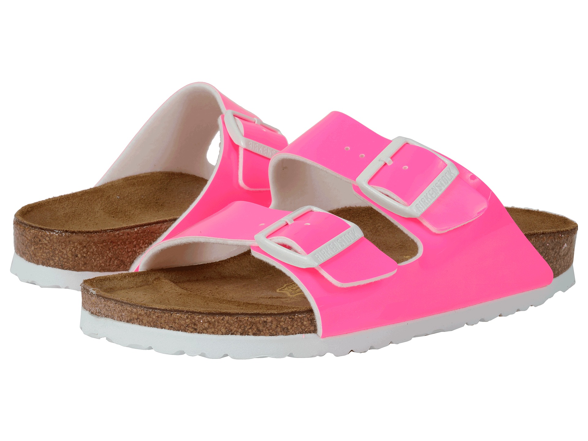 birkenstock arizona pink gold