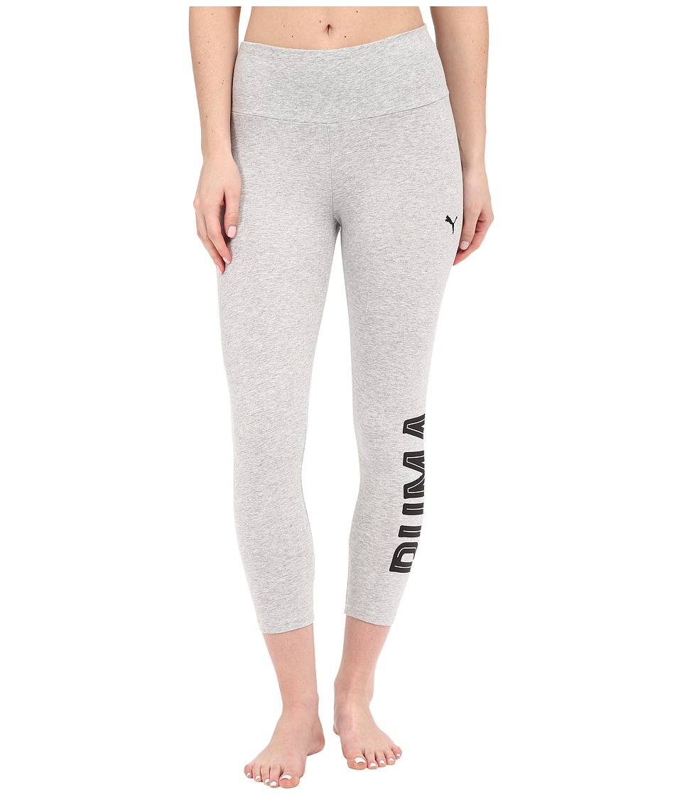PUMA Style Swagger 3/4 Leggings Light Gray Heather Womens Workout