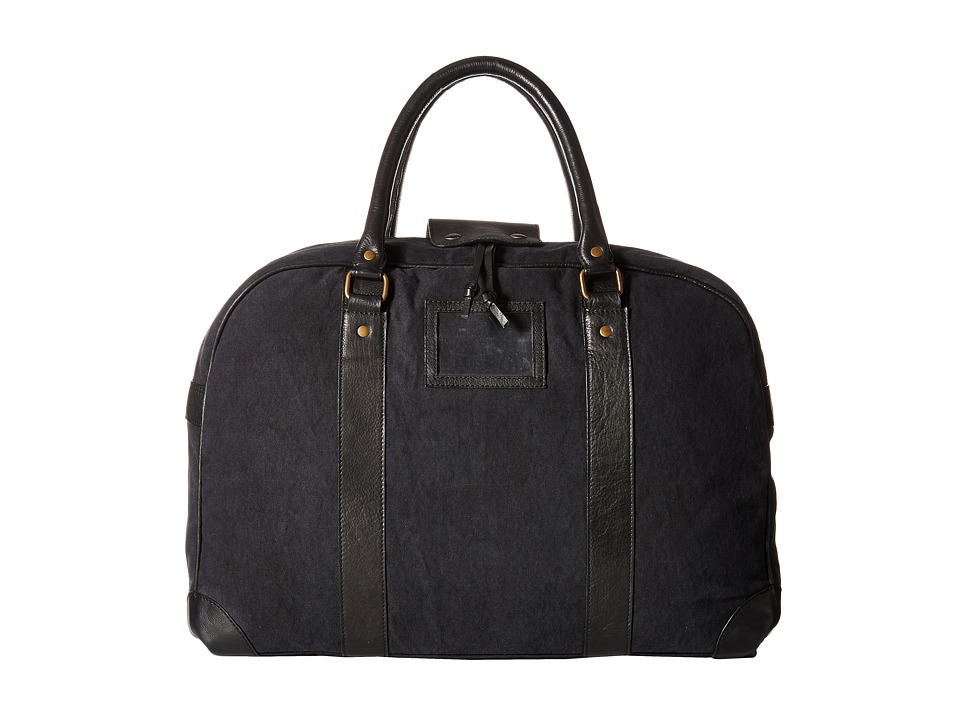 Scotch & Soda - Canvas Travel Bag with Leather Details (Black) Bags