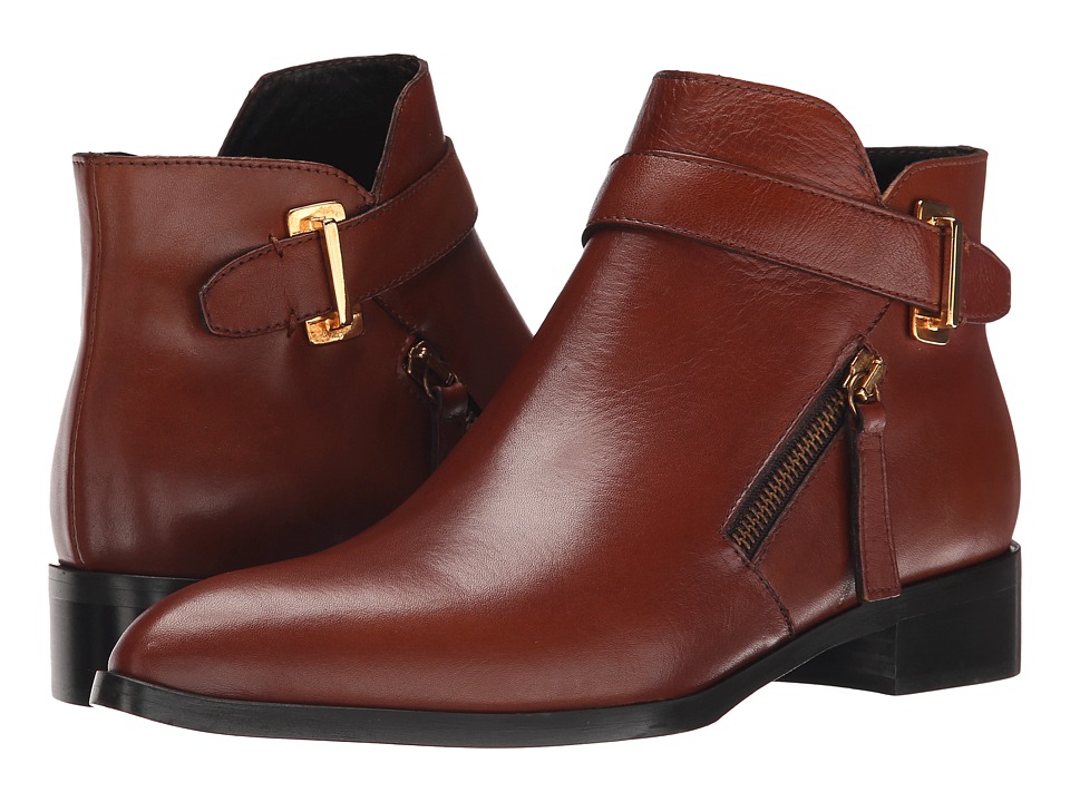 Massimo Matteo - Side Zip Boot with Strap (Cuoio) Women