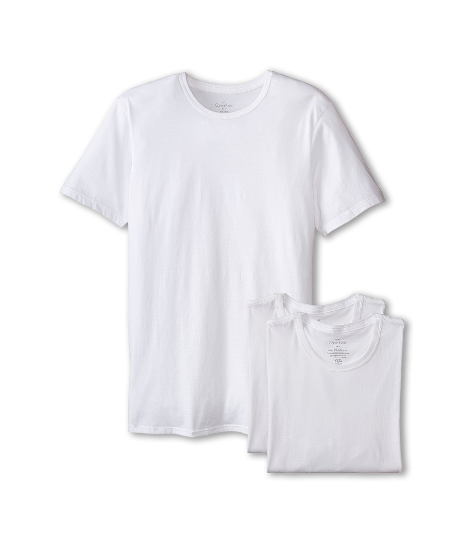 Calvin Klein Underwear Short Sleeve Cotton Classic Slim Fit Crew (White) Men
