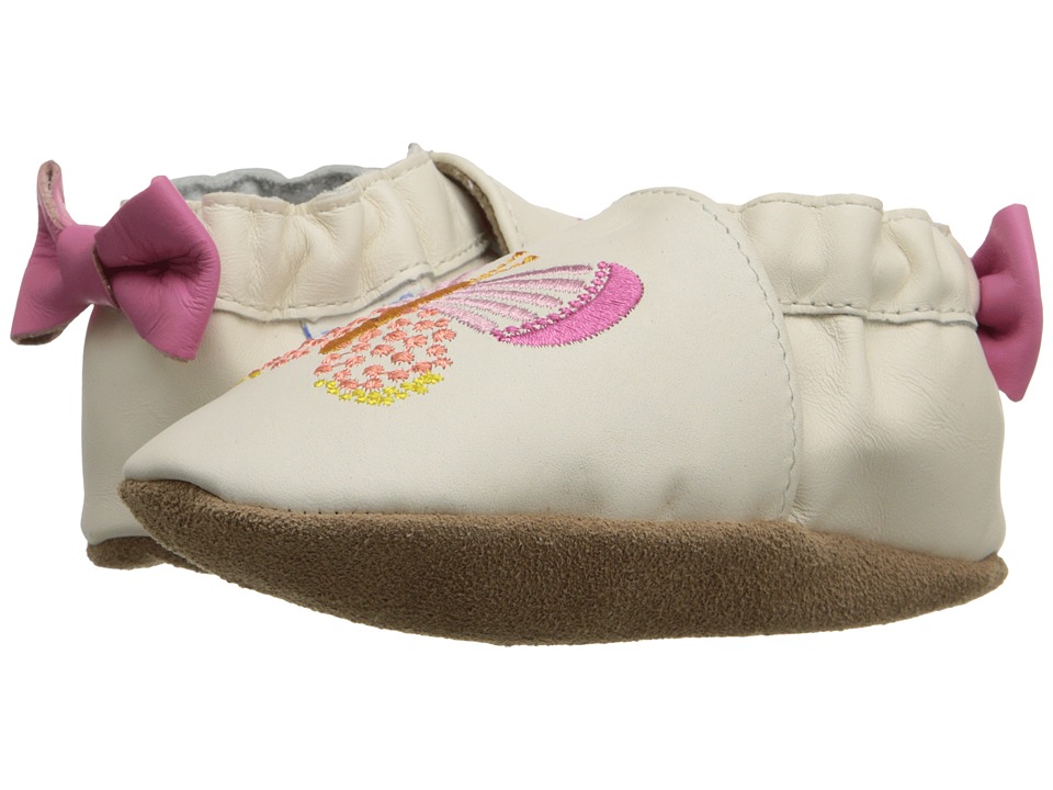 Robeez Butterfly Kisses Soft Sole Infant/Toddler Cream Girls Shoes