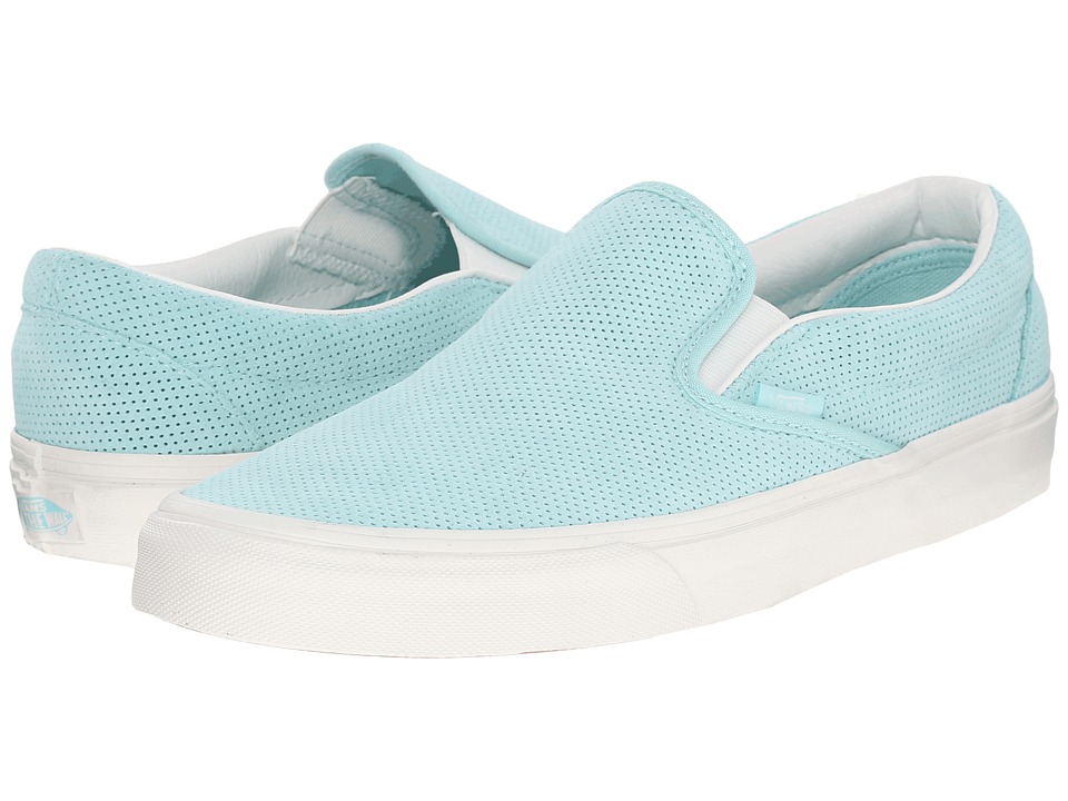 Vans Classic Slip-On ((Perf Suede) Blue Light/Blanc De Blanc) Skate Shoes