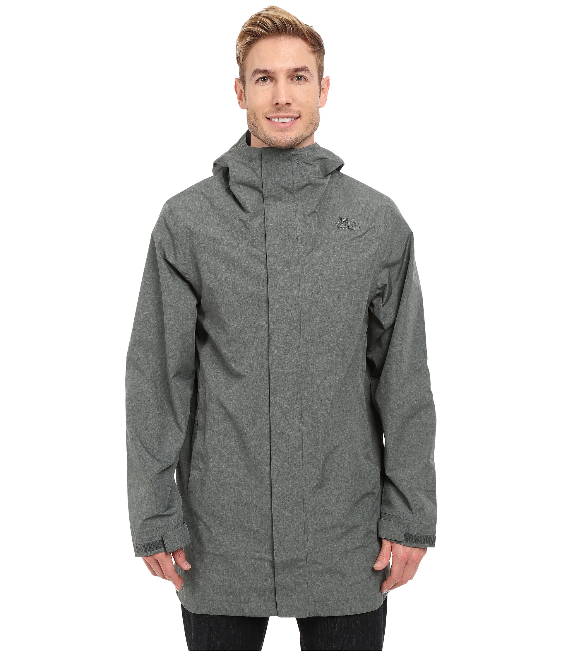 The North Face Stella Grace Rain Trench In Black Lyst The North Face El Misti Trench Coat In Gray For Men Lyst