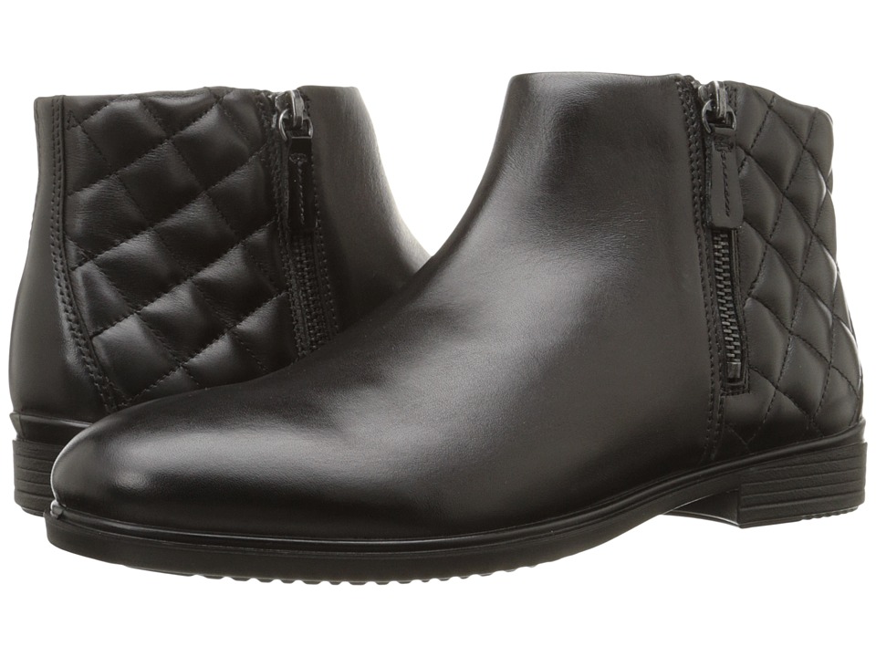 ECCO - Touch 15 Quilted Bootie (Black/Black) Women