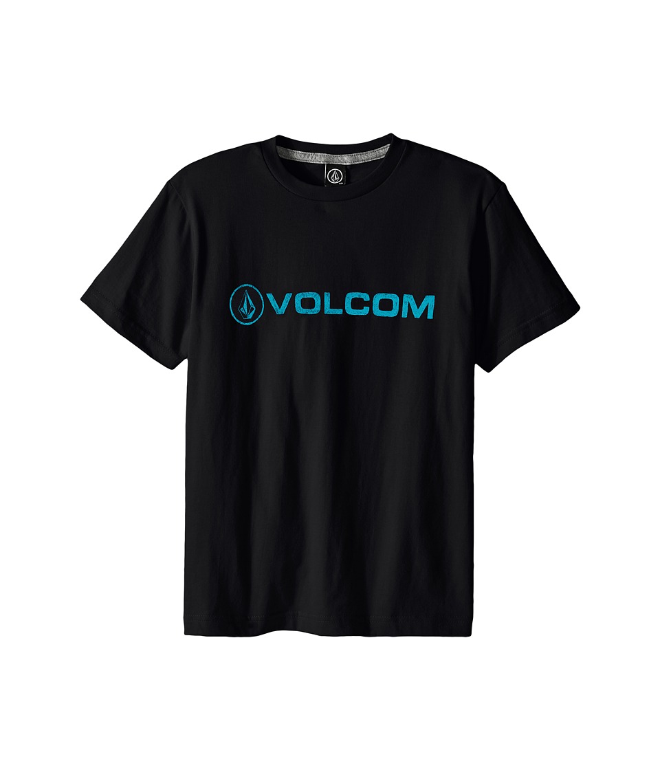 Volcom Kids - Euro Pencil Short Sleeve Shirt (Big Kids) (Black) Boy