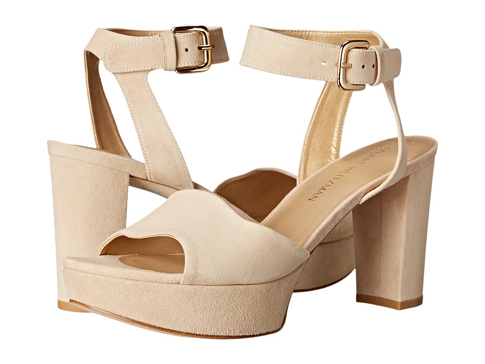 Stuart Weitzman Realdeal (Buff Suede) Wedge Shoes