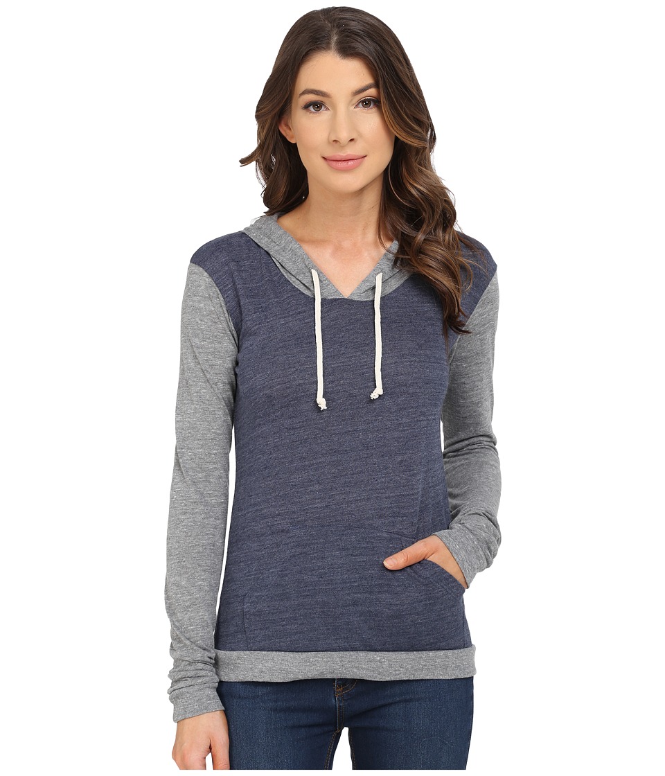 Alternative Eco Jersey Classic Pullover Hoodie (Eco True Navy/Eco Grey) Women