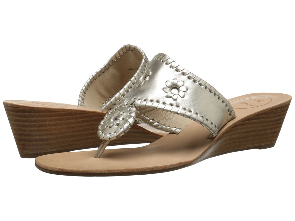 Jack Rogers Jacks Mid Wedge (Platinum) Women