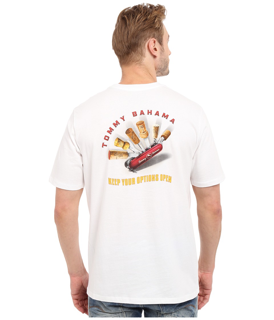 Tommy Bahama Keep Your Options Open Tee (White) Men