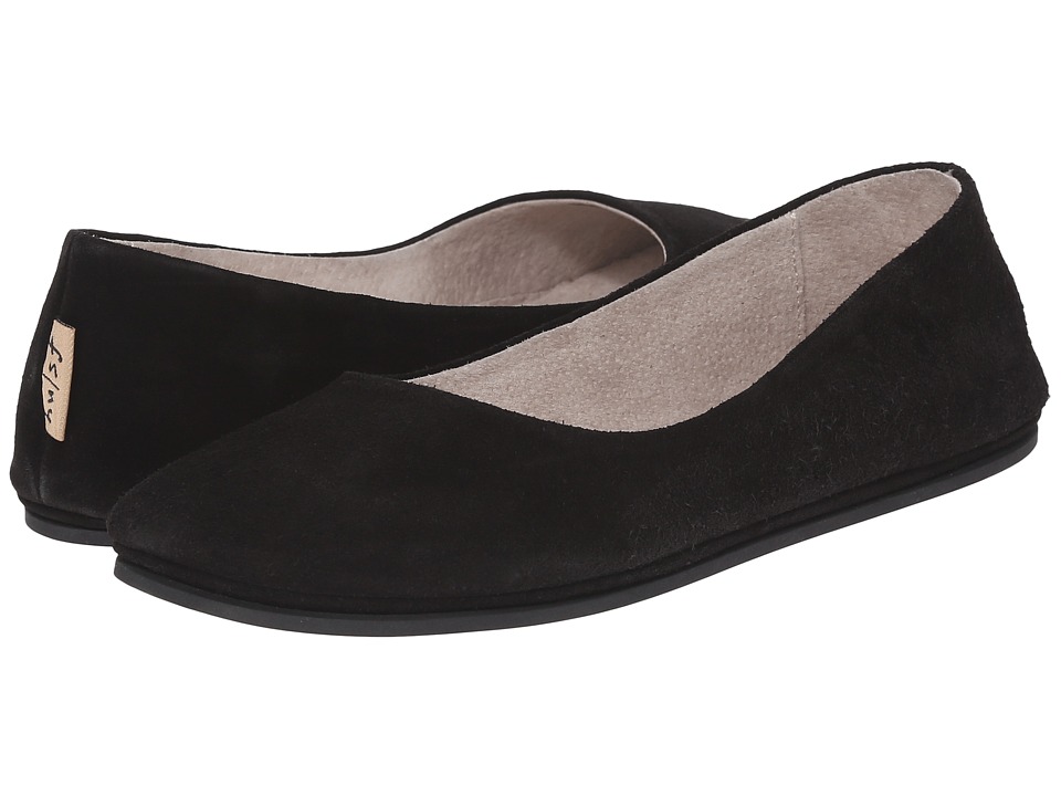 French Sole Sloop (Black Suede) Flats