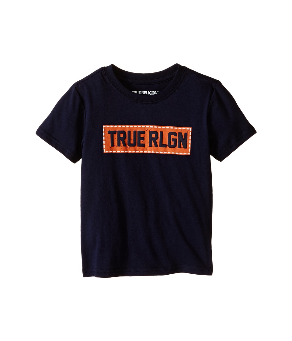 True Religion Kids - Box Stitch Tee Shirt (Toddler/Little Kids) (Midnight) Boy