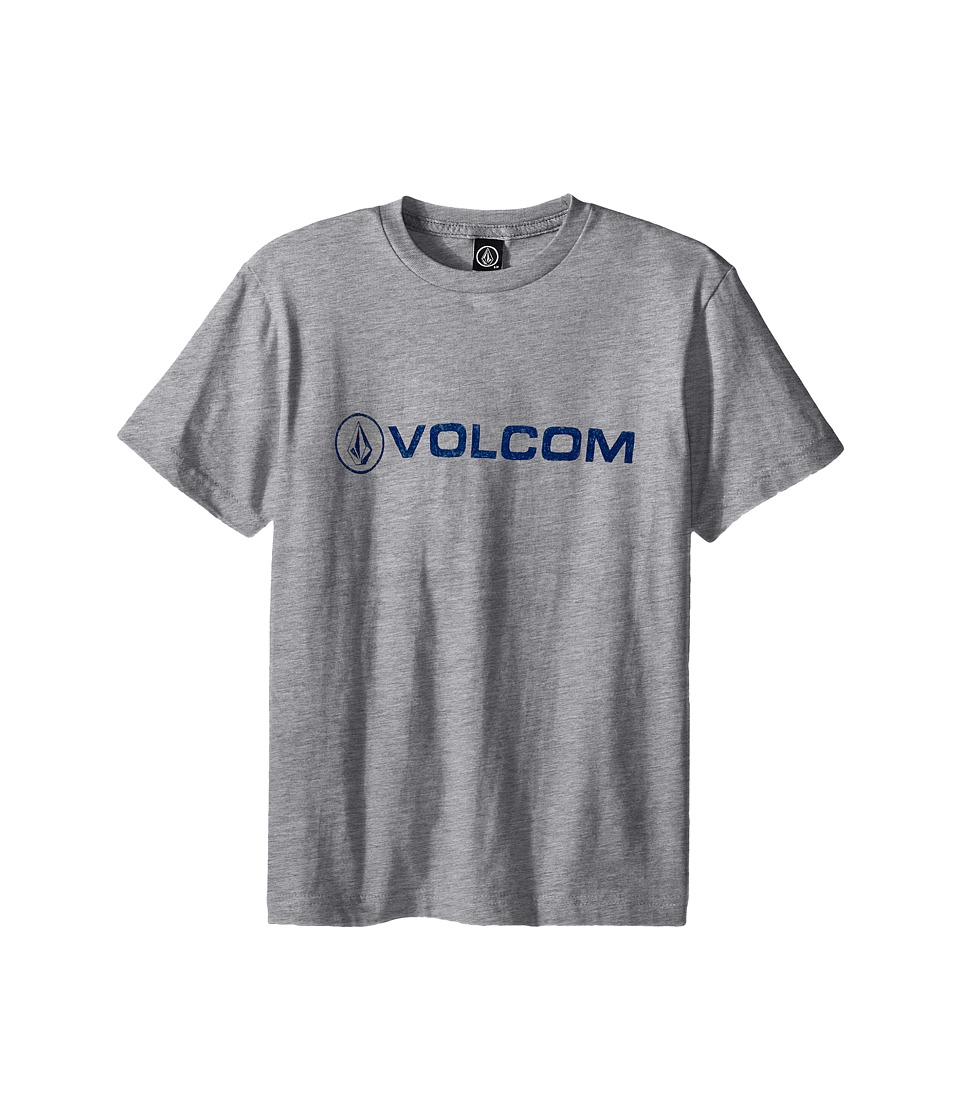 Volcom Kids - Euro Pencil Short Sleeve Shirt (Big Kids) (Heather Grey) Boy