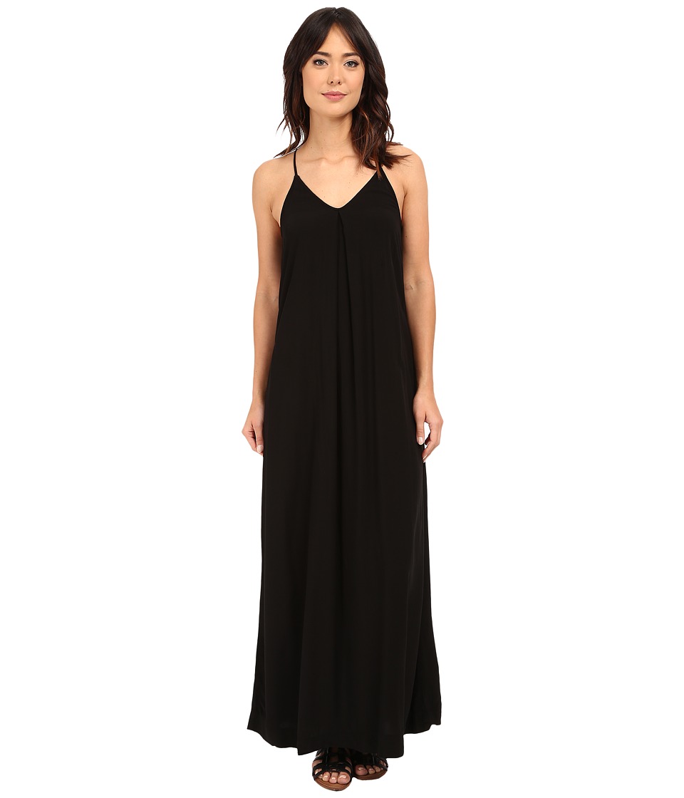 Michael Stars Modern Rayon Maxi Slip Dress (Black) Women