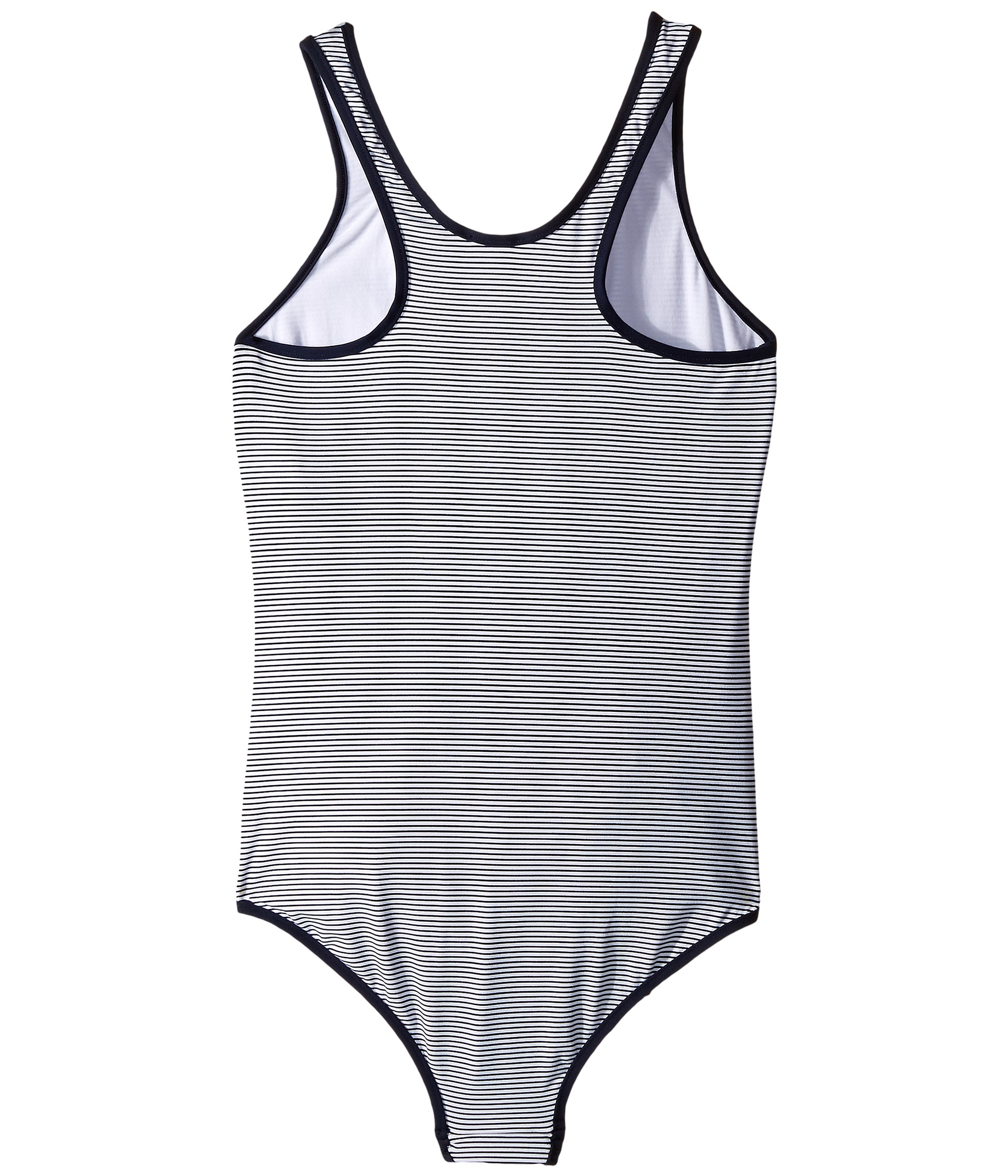 Armani Junior Scoop Neck Design Stripe Swimsuit 