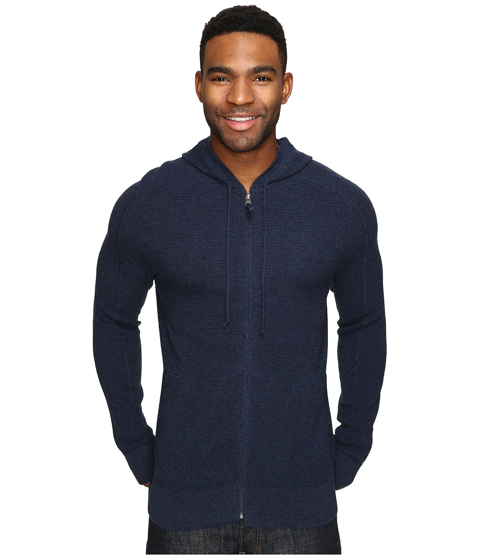 Royal Robbins All Season Merino Thermal Full Zip Hoodie (Navy) Men
