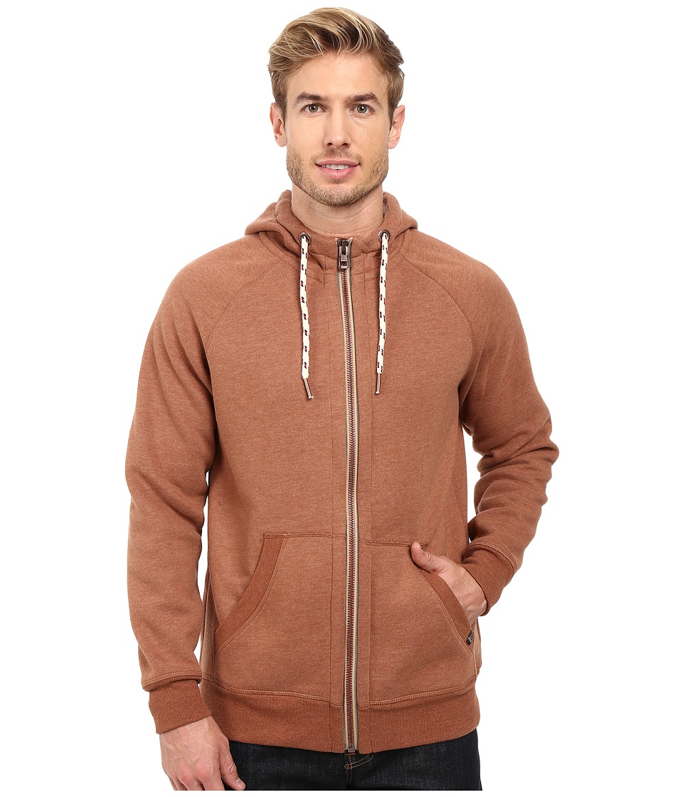Prana - Lifetime Full Zip Sherpa Hoodie (Auburn) Men