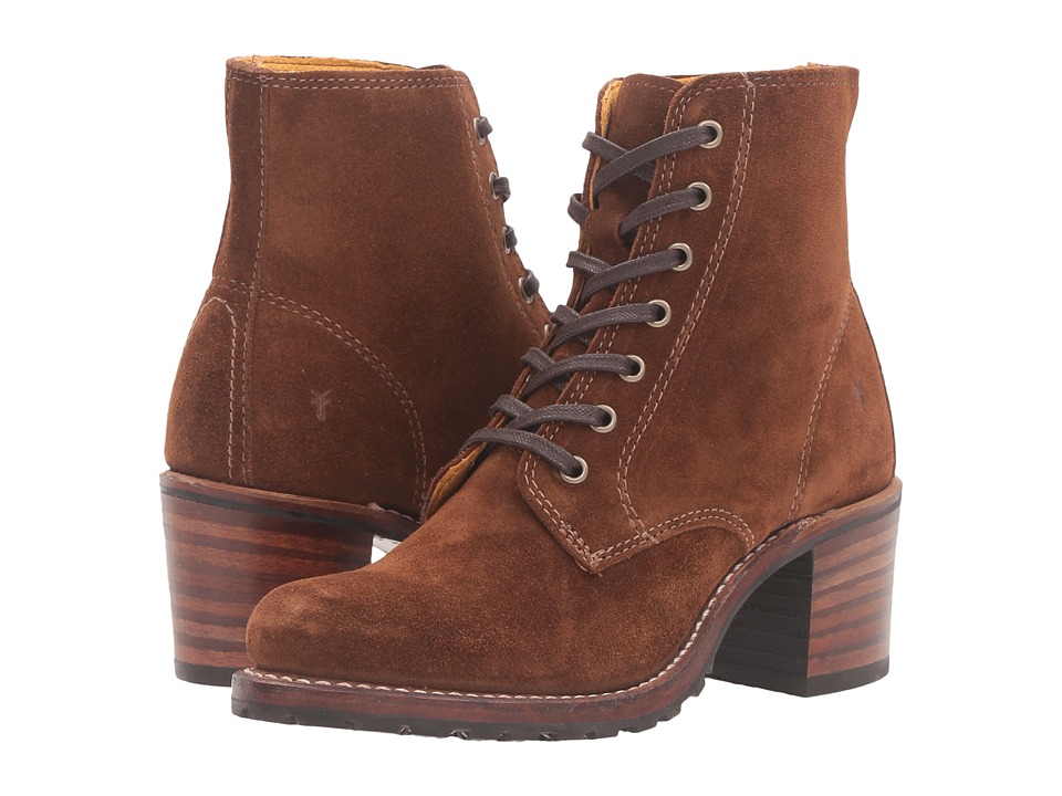 Frye Sabrina 6G Lace Up (Wood Oiled Suede)