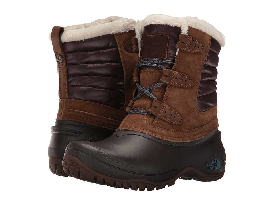 The North Face - Shellista II Shorty (Dark Earth Brown/Storm Blue) Women