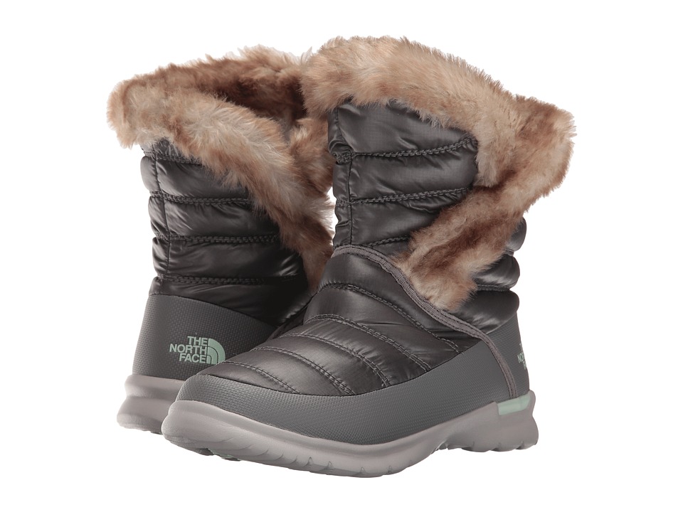 The North Face - ThermoBall Microbaffle Bootie II (Shiny Smoked Pearl Grey/Subtle Green) Women