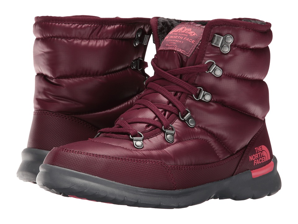 The North Face - ThermoBall Lace II (Shiny Deep Garnet Red/Calypso Coral) Women