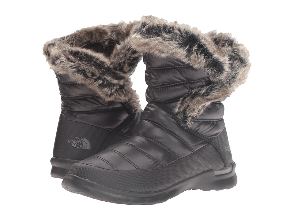 The North Face - ThermoBall Microbaffle Bootie II (Shiny TNF Black/Smoked Pearl Grey) Women