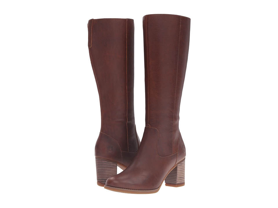 Timberland - Atlantic Heights Tall Waterproof Boot (Medium Brown Full Grain) Women