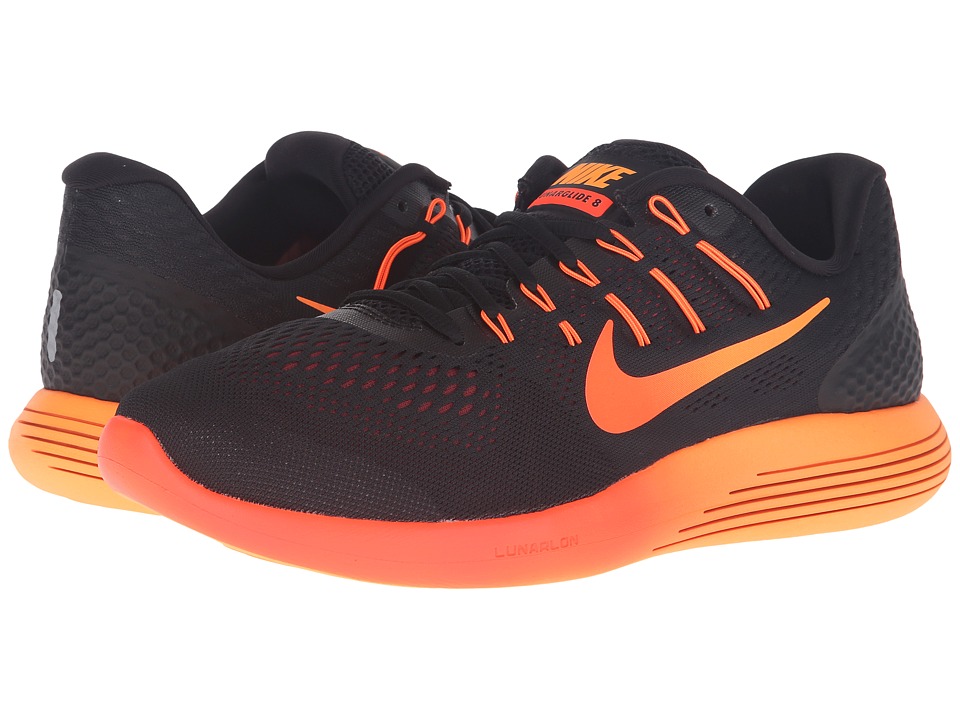 Nike - Lunarglide 8 (Black/Multicolor/Team Red/Total Crimson) Men