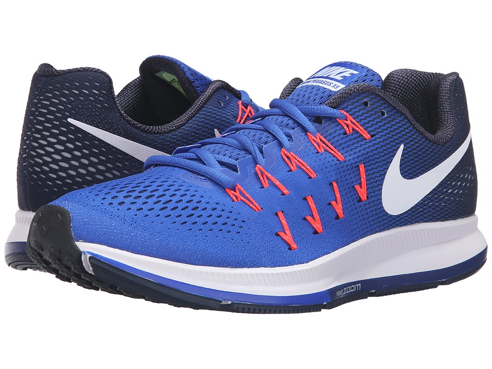 Nike - Air Zoom Pegasus 33 (Racer Blue/White/Mid Navy/Blue Glow) Men