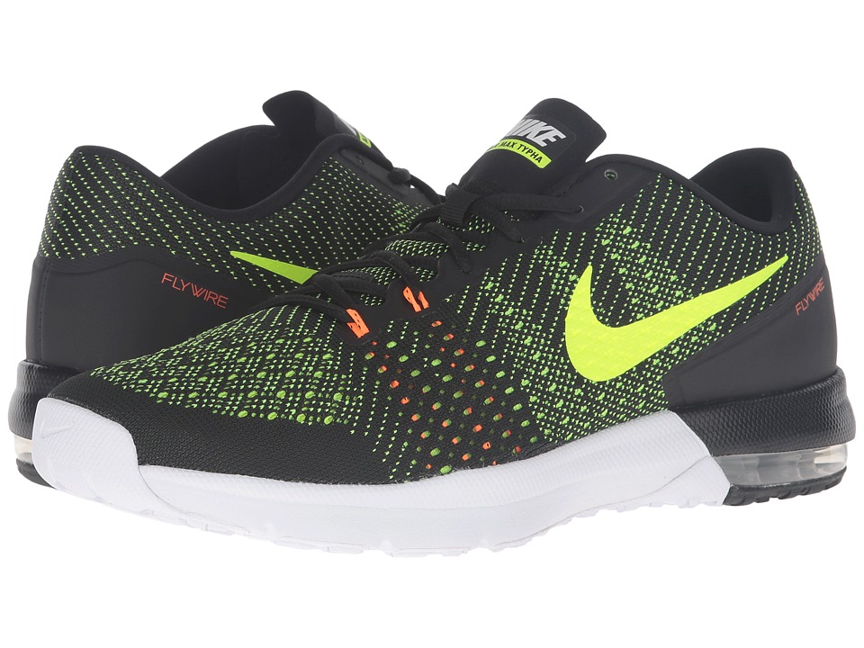 Nike - Air Max Typha (Black/Total Orange/White/Volt) Men