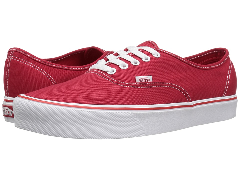 Vans Authentic Lite ((Canvas) Red) Skate Shoes