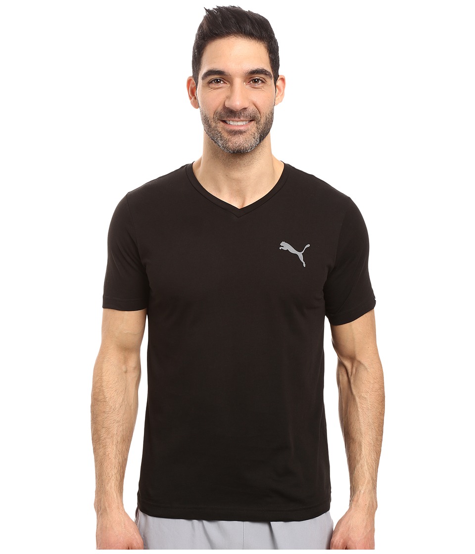 PUMA Iconic V-Neck Tee (PUMA Black) Men