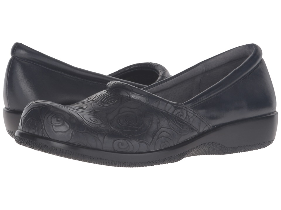 SoftWalk Adora (Navy Rose Embossed/Soft Nappa Leather) Women's Shoes
