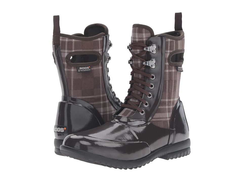 Bogs - Sidney Lace Plaid (Chocolate Multi) Women