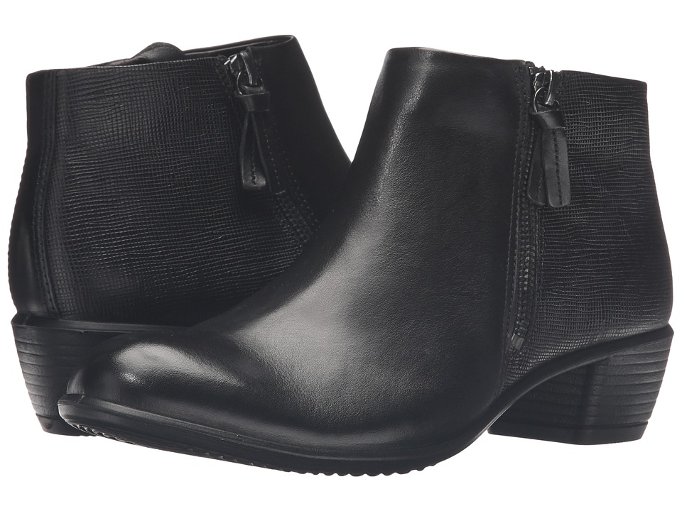 ECCO Touch 35 Bootie (Black/Black Cow Leather) Women