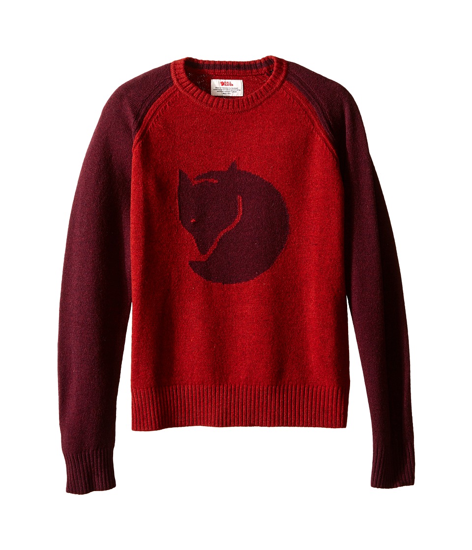 Fj llr ven Kids - Kids Fox Sweater (Dark Garnet) Kid