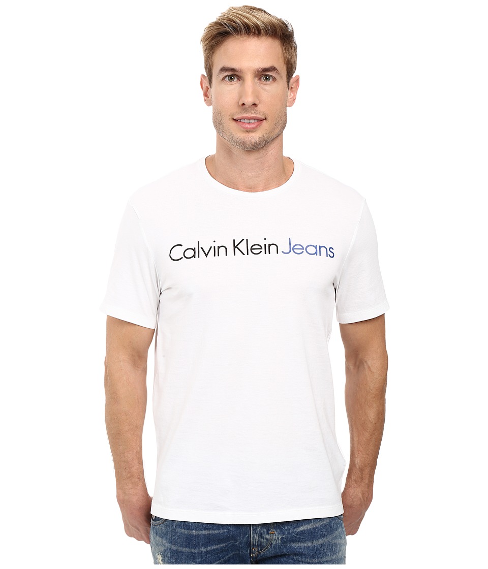 Calvin Klein Jeans - Traditional Crew Neck Tee (White) Men