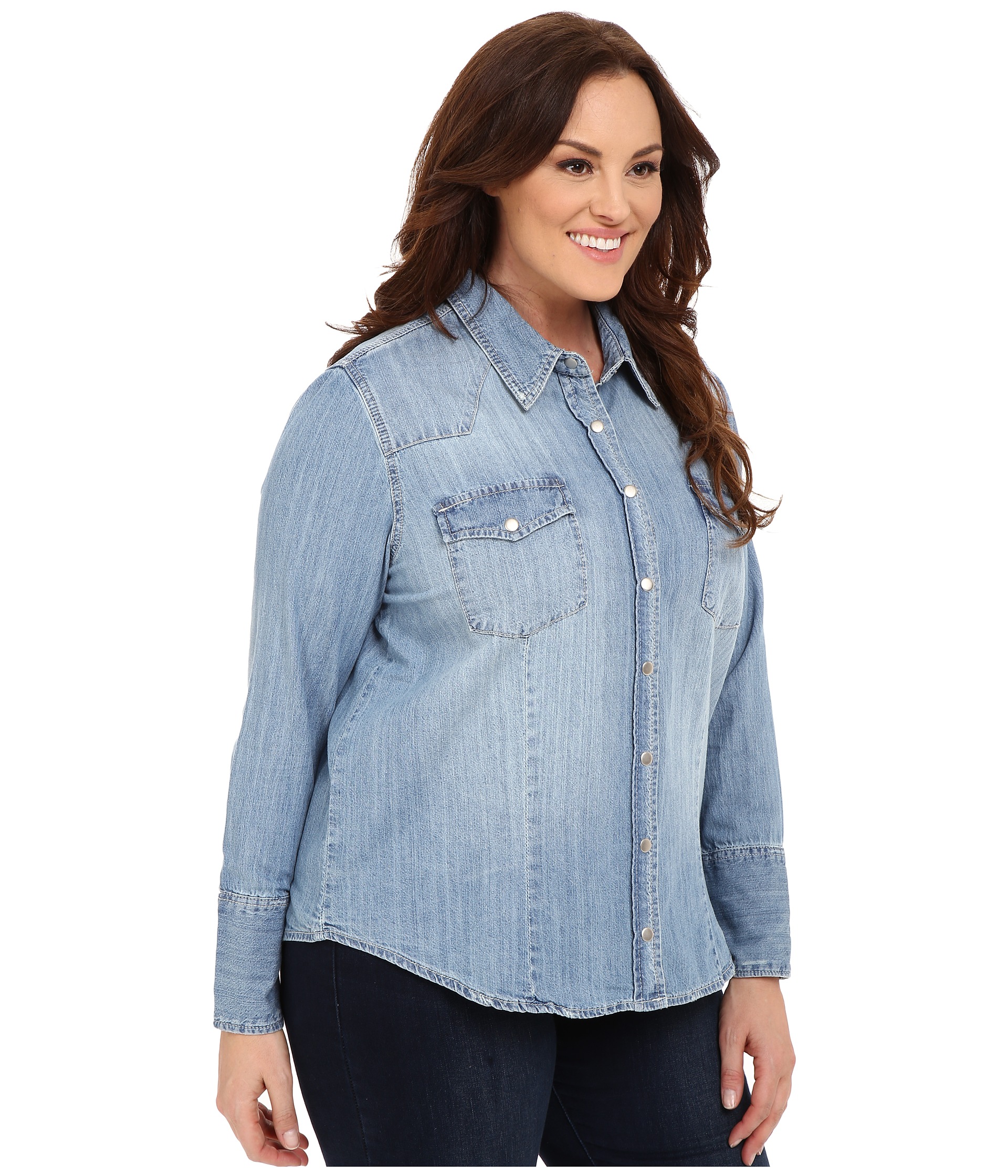 women's plus size western tops