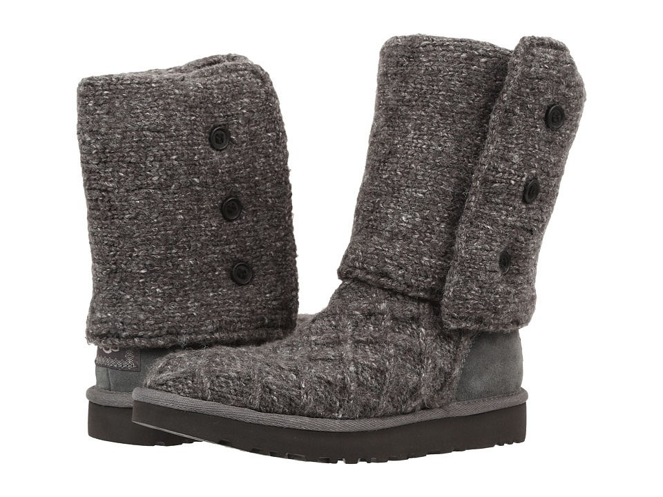 UGG - Lattice Cardy (Charcoal) Women's Pull-on Boots