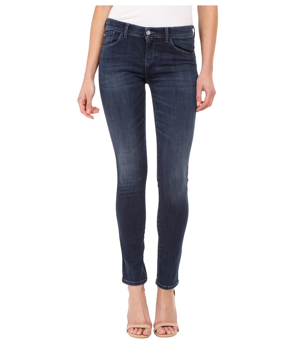 Armani Jeans Dark Used Blue Black Stretch Denim 11.5 Denim Fit J23 Womens Jeans