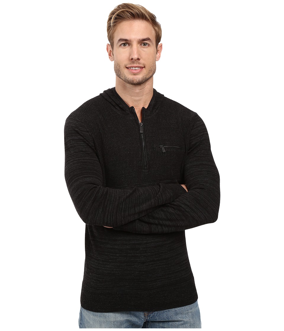 Calvin Klein - Cotton Modal Parallel Rib Sweater (Black Combo) Men