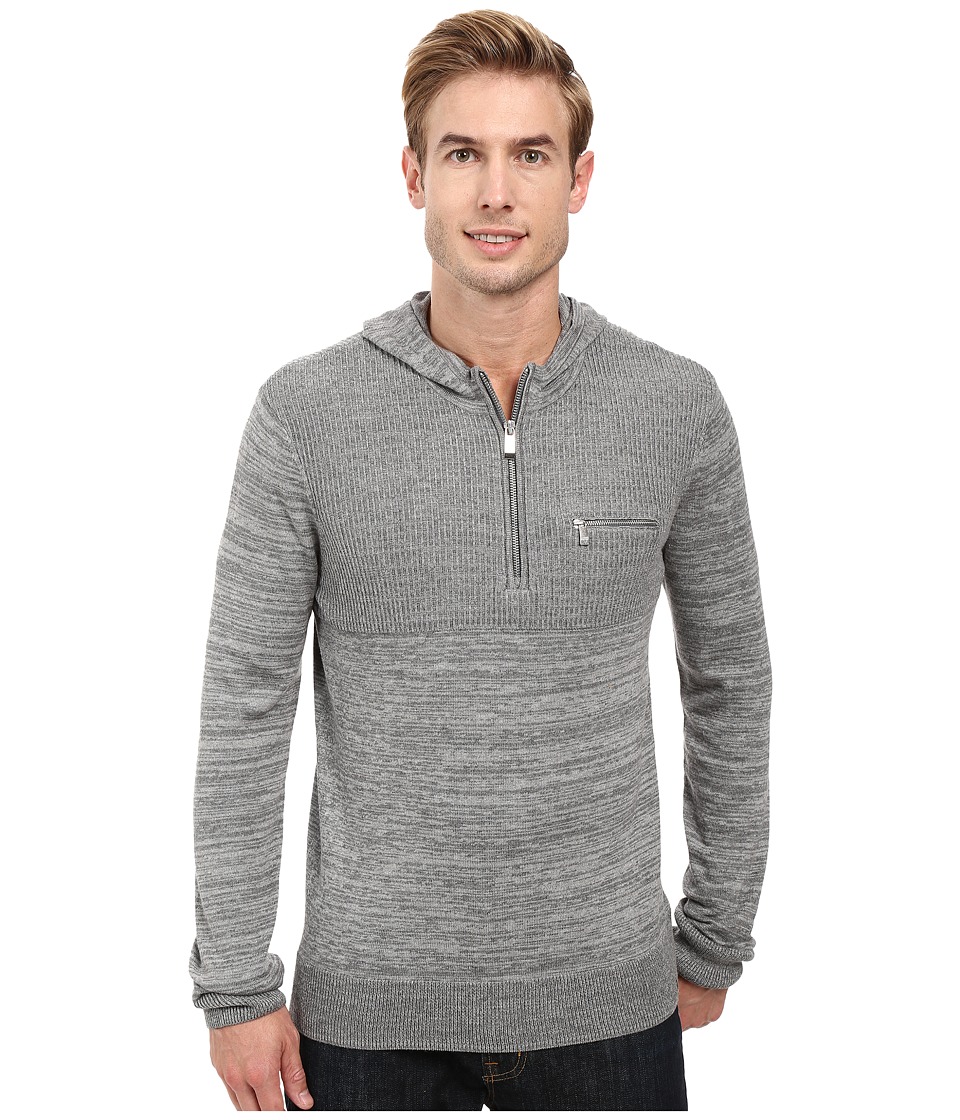 Calvin Klein - Cotton Modal Parallel Rib Sweater (Lockbox Heather Combo) Men