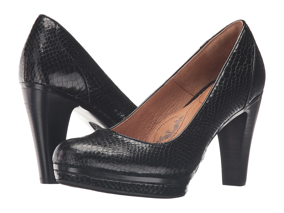 Sofft - Mandy II (Black Snake Print) High Heels