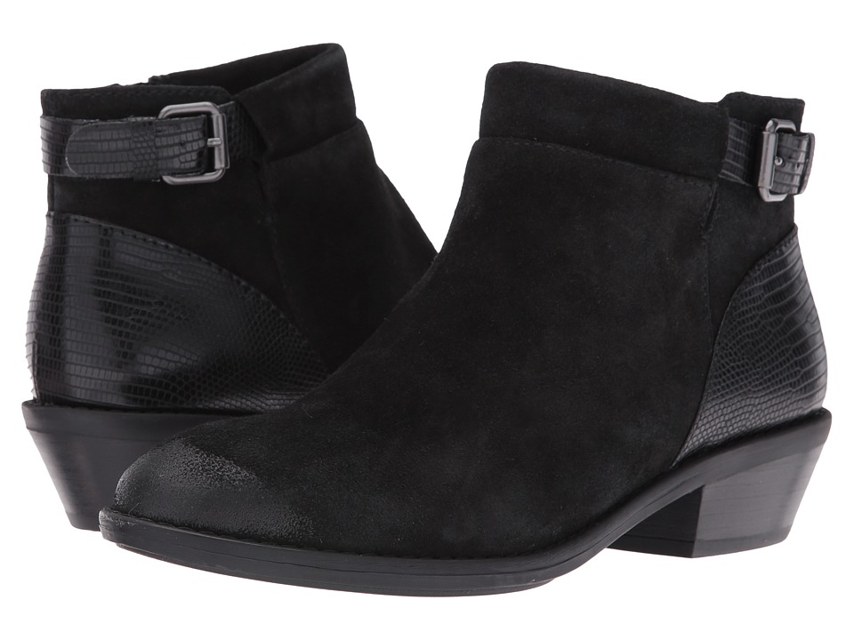 Sofft - Vasanti (Black Velour Cow Suede/Lizard Print) Women