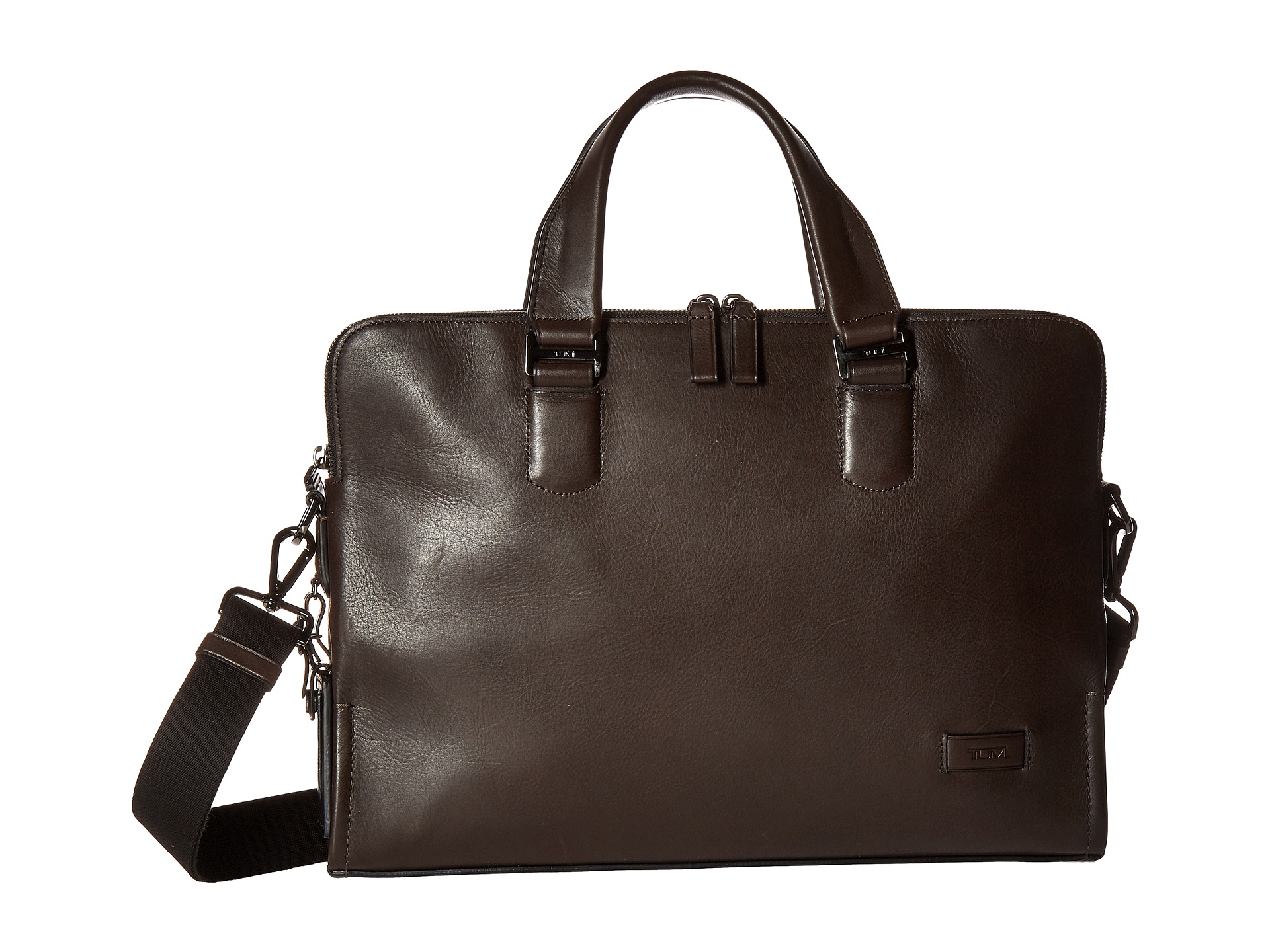 Slim+Harrison Tumi Harrison - Seneca Slim Brief Brown - Zappos.com Free Shipping ...